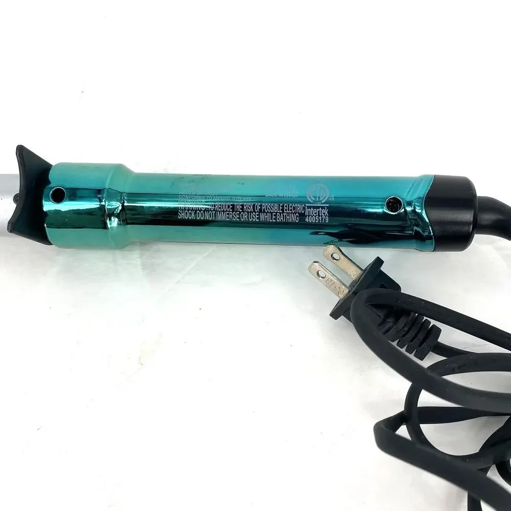 Bed Head TIGI Corkscrew Curling Wand Clamp Free Spiral Hair Styling Iron